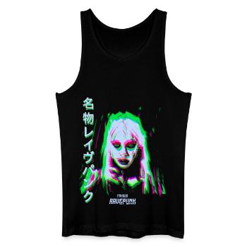 célèbre Ravepunk Cold Green Glitch - Débardeur bio Homme - noir - Devant