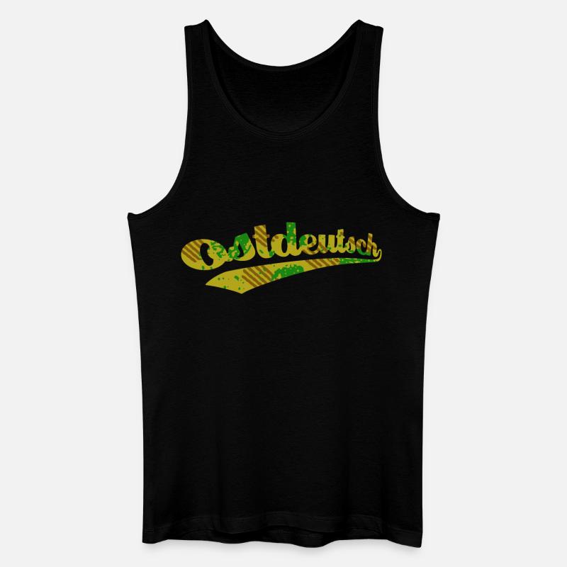 Ostdeutsch Camo Logo - Männer Bio Tank Top - Schwarz