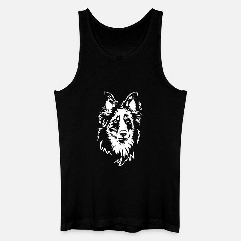Gelbbacke Kopf "Black Editition" - Männer Bio Tank Top - Schwarz