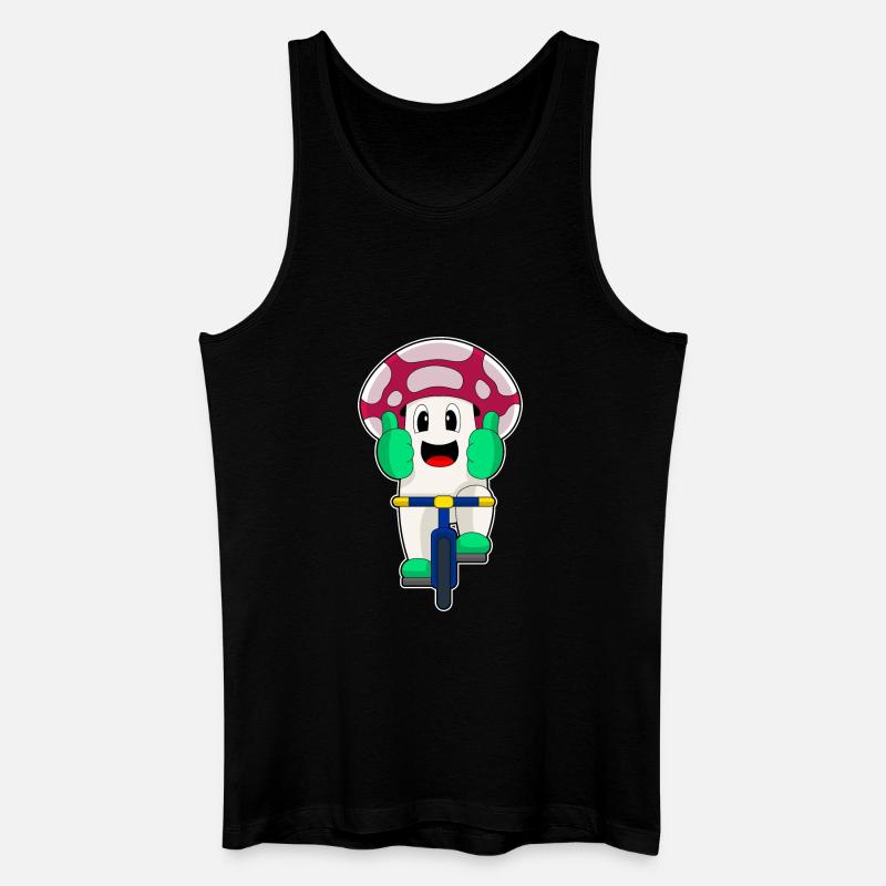 Vélo champignon - Débardeur bio Homme - noir