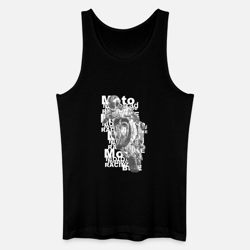 Motorrad Fahrer Collage - Männer Bio Tank Top - Schwarz
