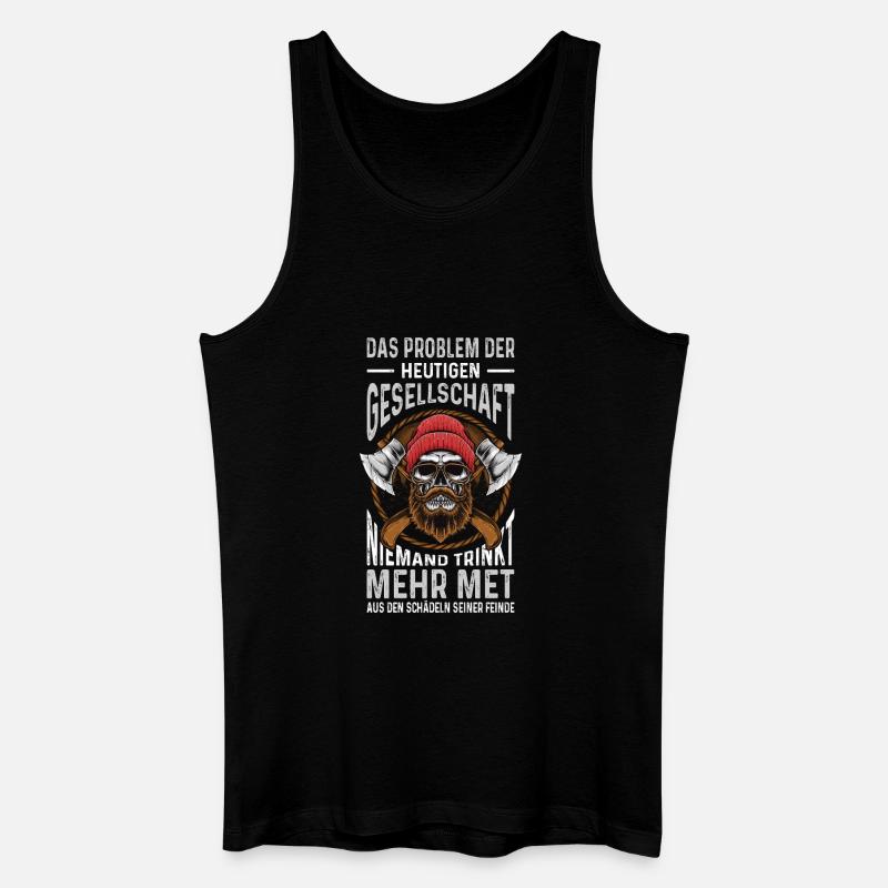 Walhalla Nordmann Wikinger Geschenk Odin - Männer Bio Tank Top - Schwarz