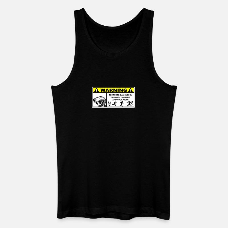Turbo-Rennwarnung - Männer Bio Tank Top - Schwarz