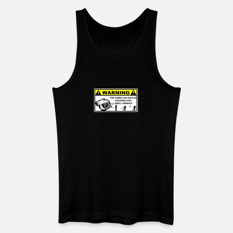 Turbowarnung - Männer Bio Tank Top - Schwarz