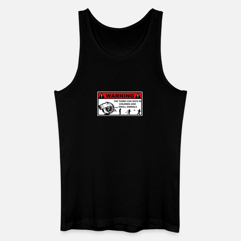 Turbo-Warnung angezeigt - Männer Bio Tank Top - Schwarz