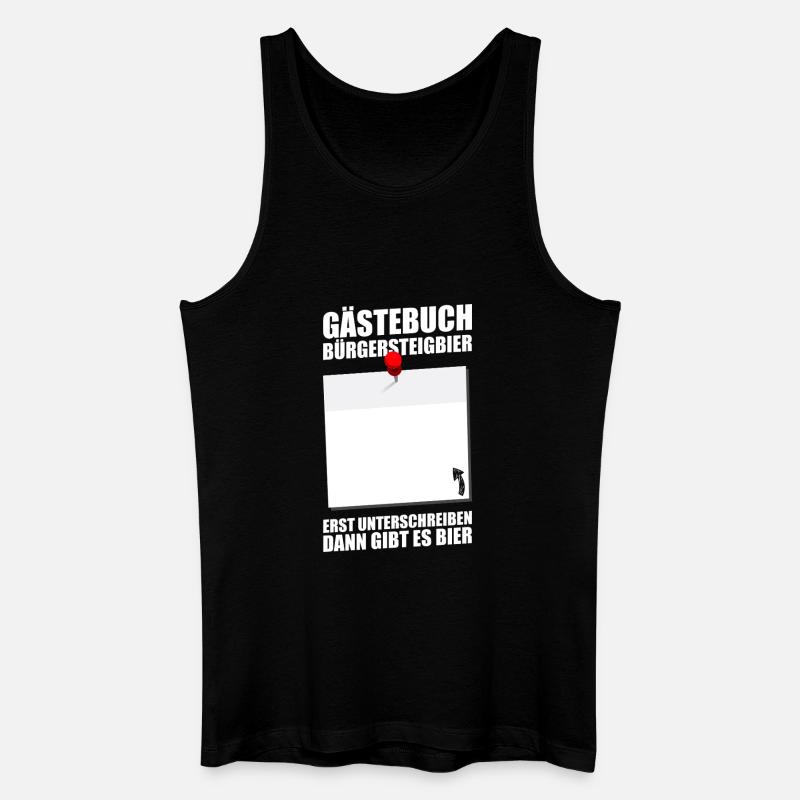 Gästebuch Bürgersteigbier Ortskontrollfahrt OKF - Männer Bio Tank Top - Schwarz