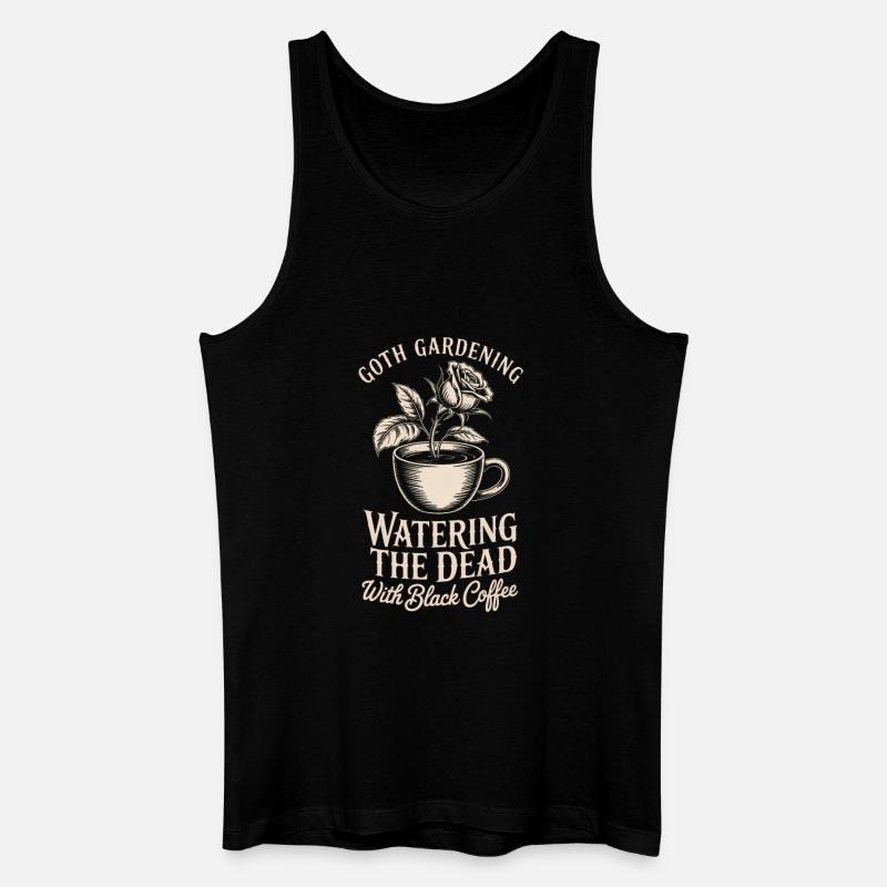 Goth Garden: Den toten Kaffee gießen - Männer Bio Tank Top - Schwarz