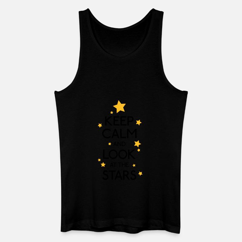 Keep Calm Stars - Männer Bio Tank Top - Schwarz
