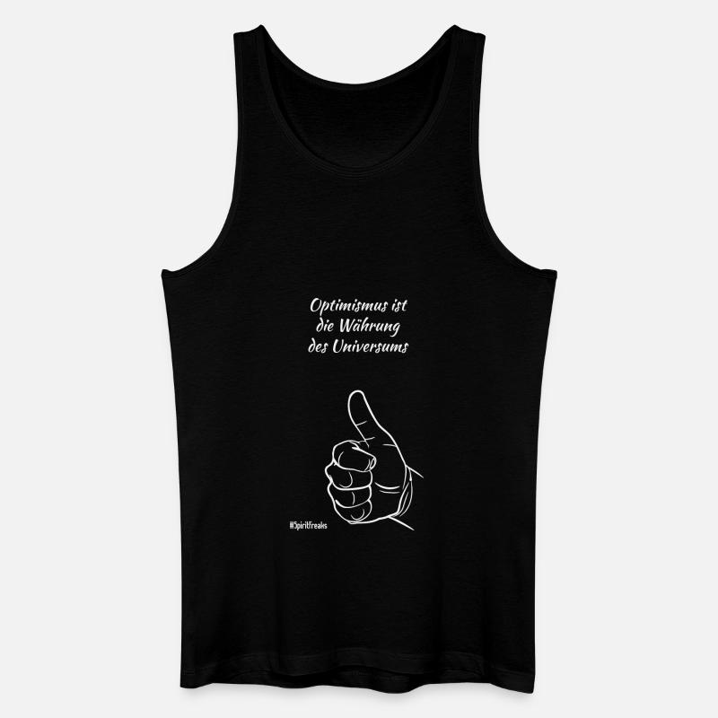 Optimismus - hell - Männer Bio Tank Top - Schwarz