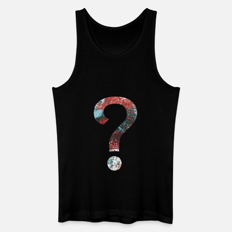 Abstract Question Mark - Männer Bio Tank Top - Schwarz