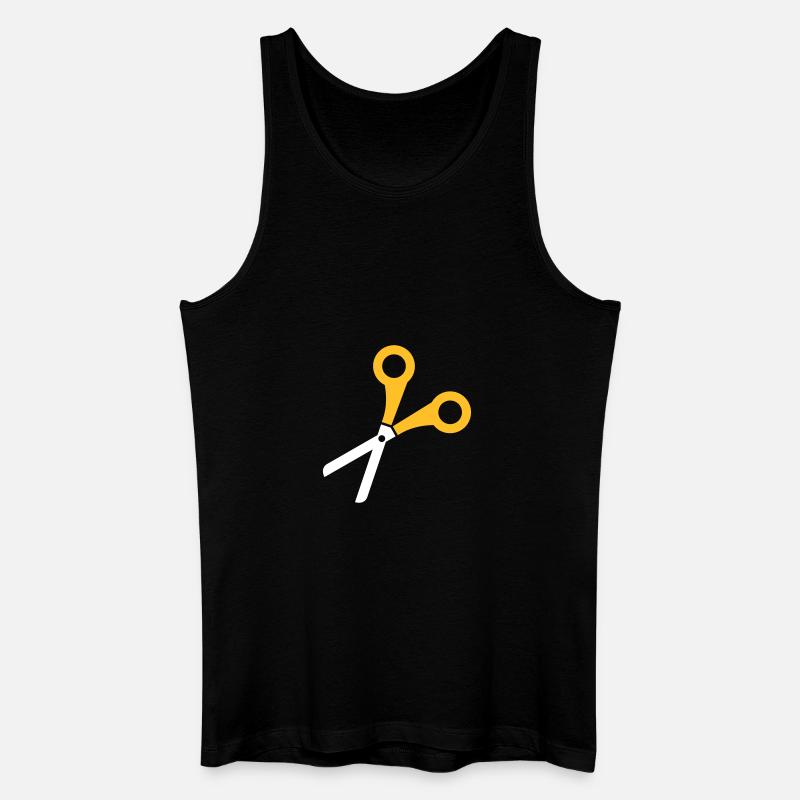 Schere - Männer Bio Tank Top - Schwarz