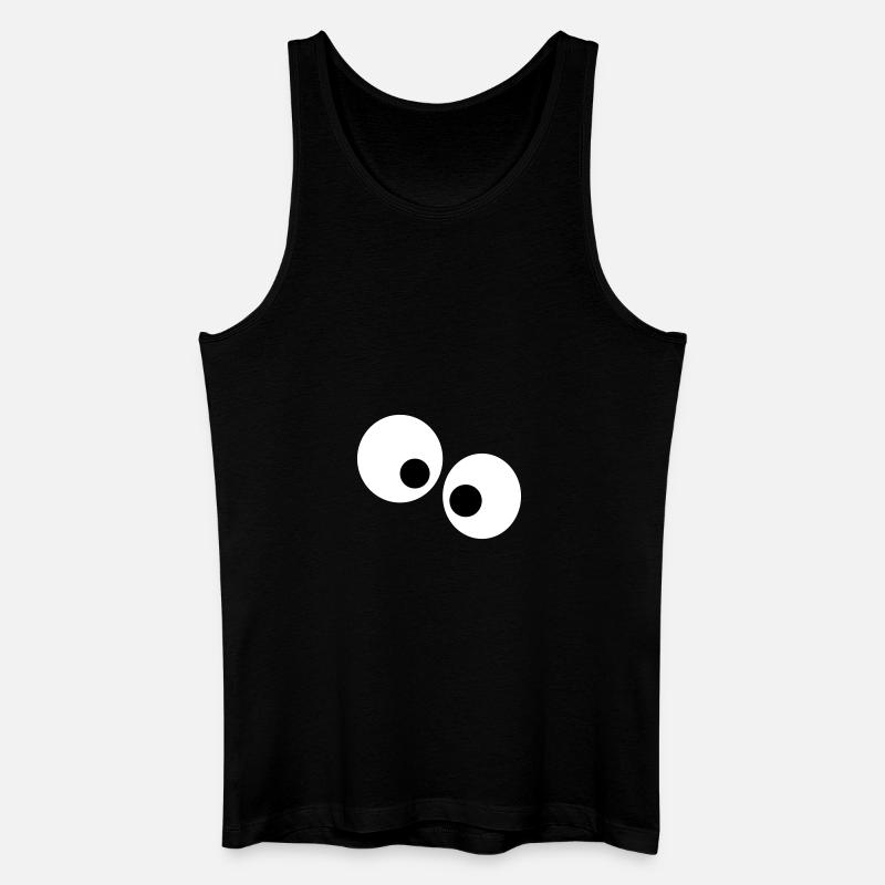 Lustige Augen - Männer Bio Tank Top - Schwarz