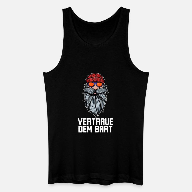 Humorvoll Bart Ziegenbart Statement Bartfrisur - Männer Bio Tank Top - Schwarz