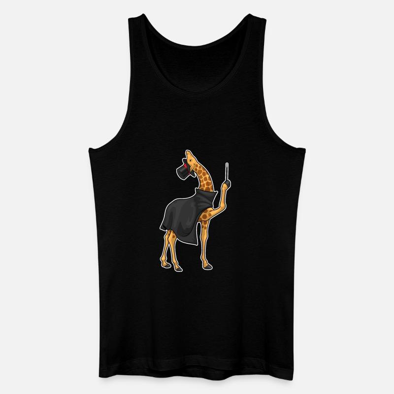 Giraffe Zauberer Zauberstab - Männer Bio Tank Top - Schwarz