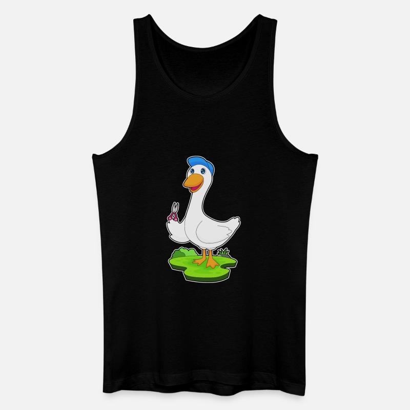 Ente Friseur Schere - Männer Bio Tank Top - Schwarz