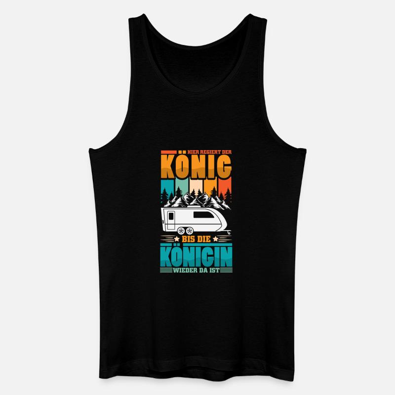 Camper Camping Wohnwagen Spruch - Männer Bio Tank Top - Schwarz