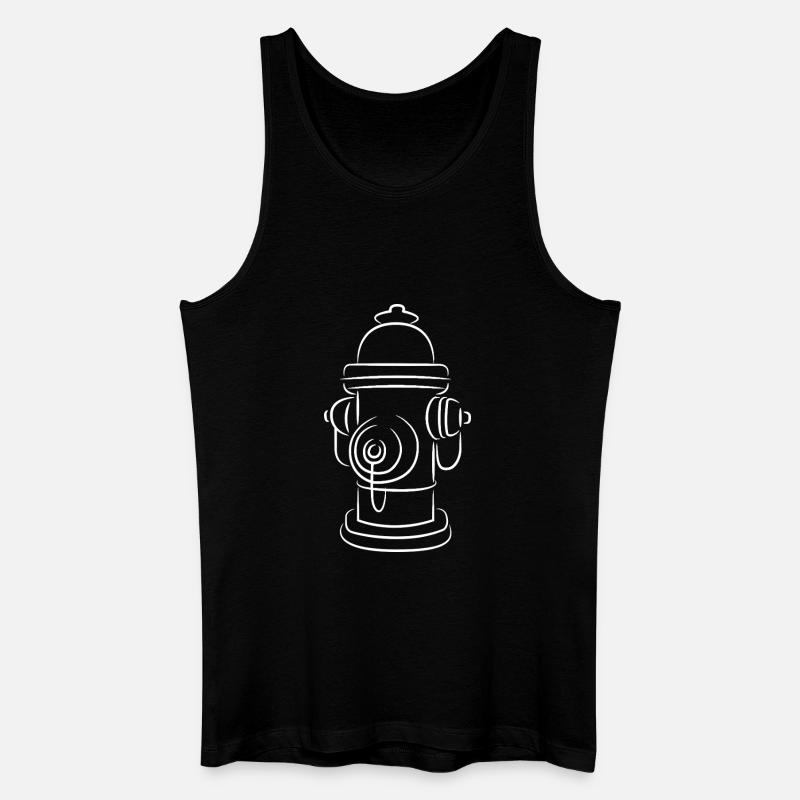Hydrant Zeichnung - Männer Bio Tank Top - Schwarz