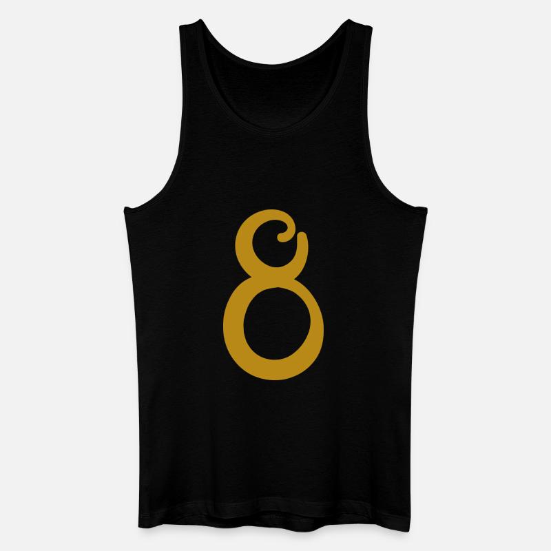 8 - Männer Bio Tank Top - Schwarz