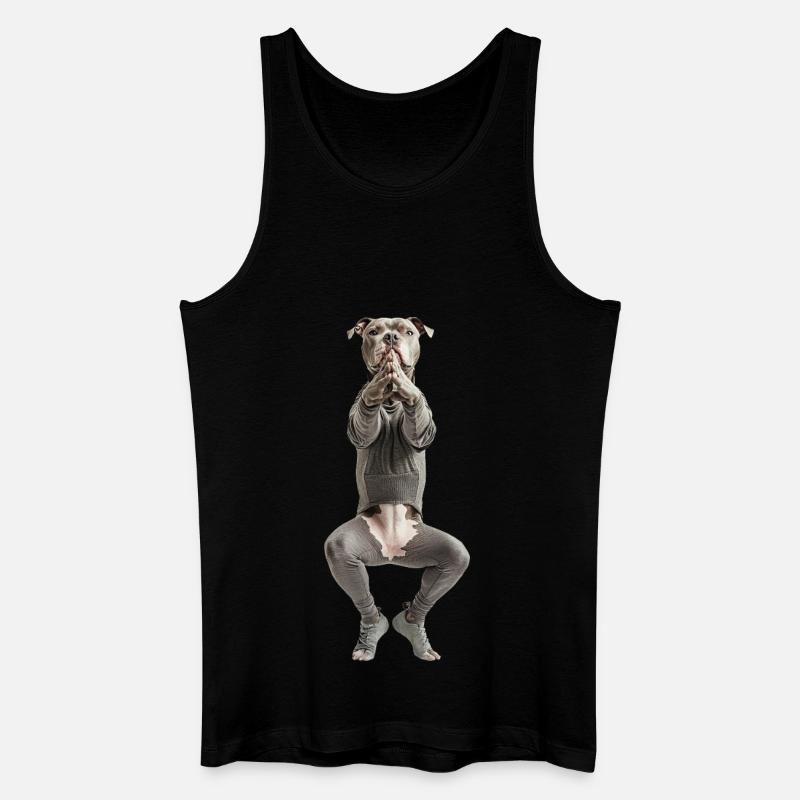 Amerikanischer Pitbull Terrier - Männer Bio Tank Top - Schwarz