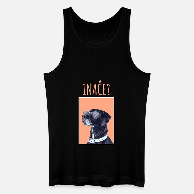 INAČE MAJICA - Männer Bio Tank Top - Schwarz