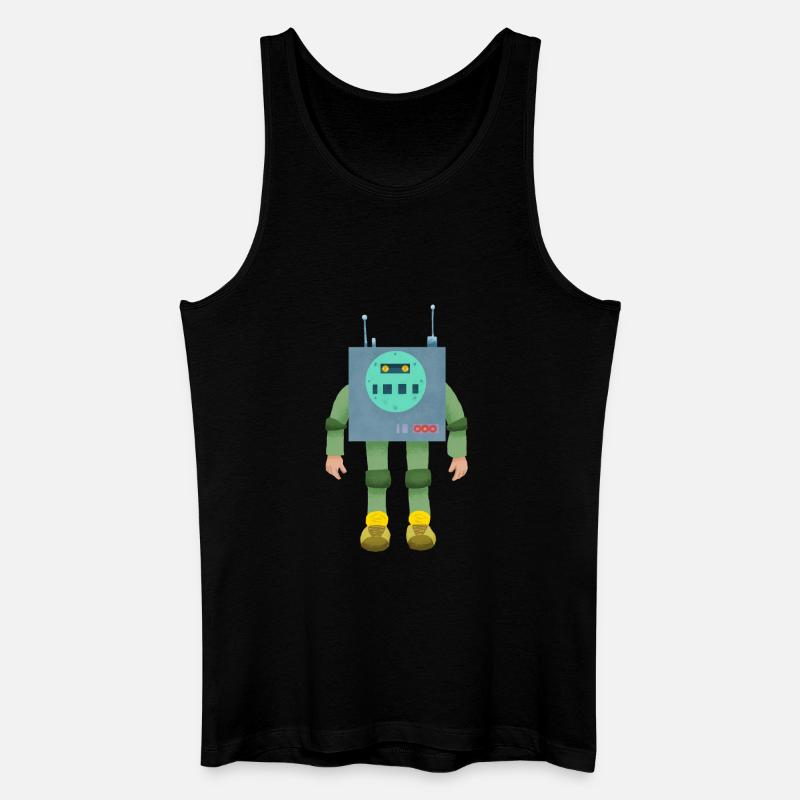 Robo-Junge - Männer Bio Tank Top - Schwarz