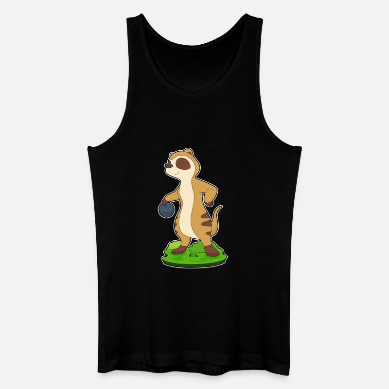 Erdmännchen Bowling Bowlingkugel - Männer Bio Tank Top - Schwarz