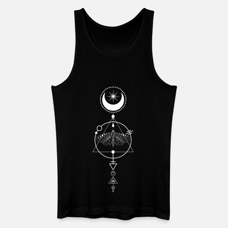 Celestial Moth Alchemy Glyph - Men’s Organic Tank Top - black