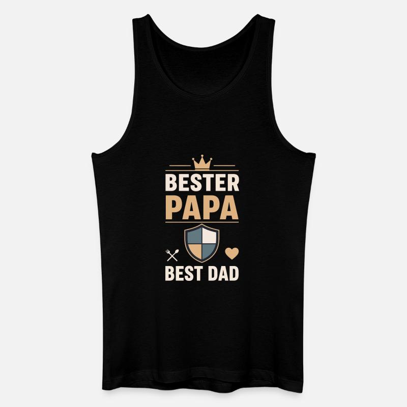 Bester Papa Schild Design - Männer Bio Tank Top - Schwarz