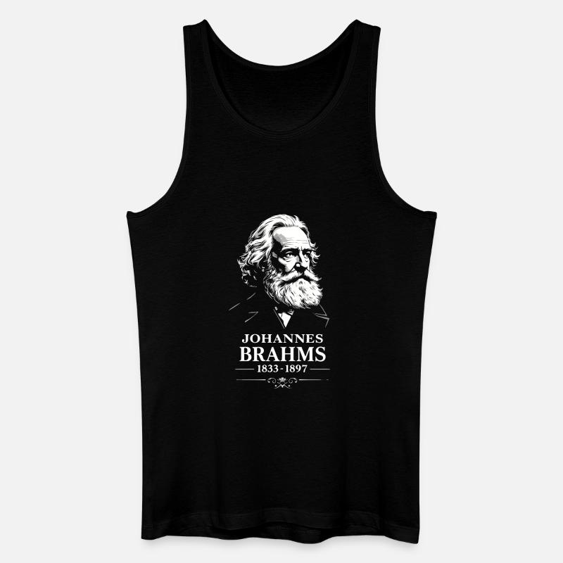 Johannes Brahms Komponist Dirigent Pianist - Männer Bio Tank Top - Schwarz