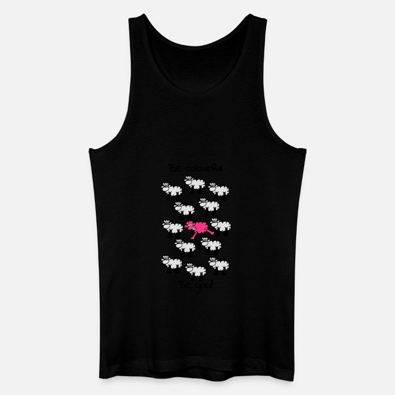 be different - be colourful - Männer Bio Tank Top - Schwarz