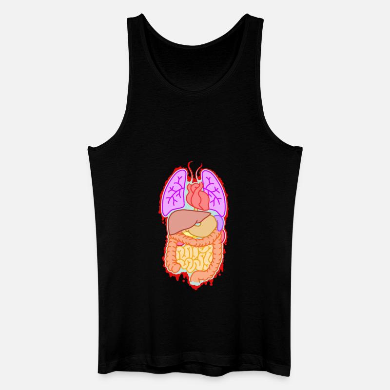 Anatomie Organe - Männer Bio Tank Top - Schwarz