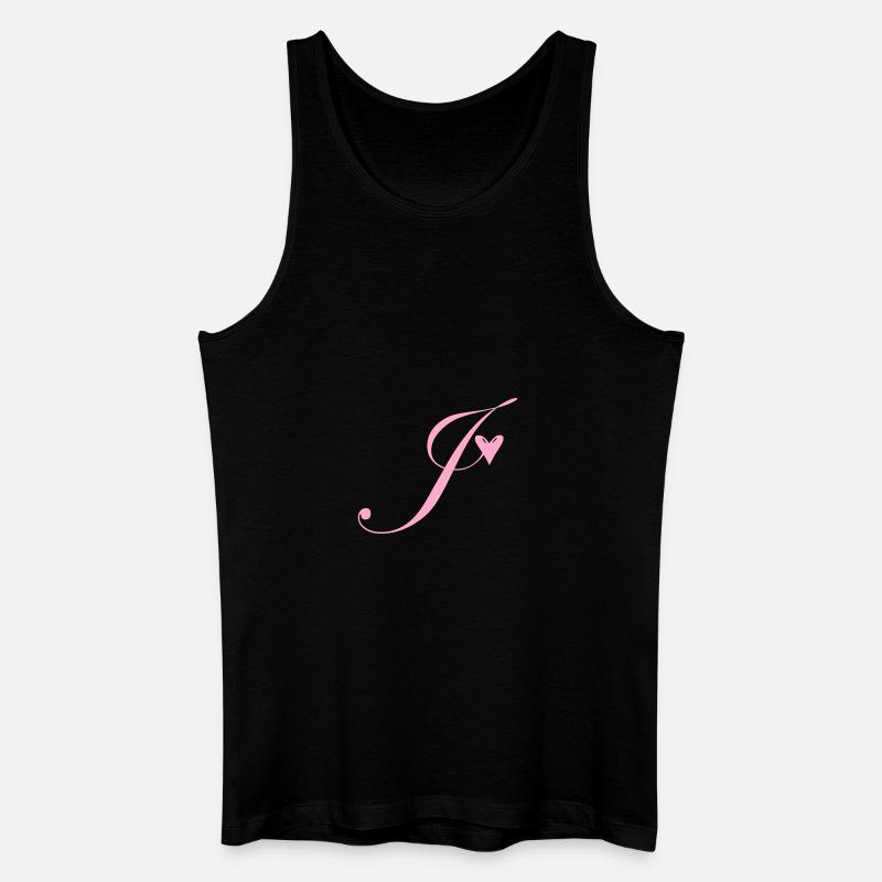 Monogramm J Herz Ranke - Männer Bio Tank Top - Schwarz