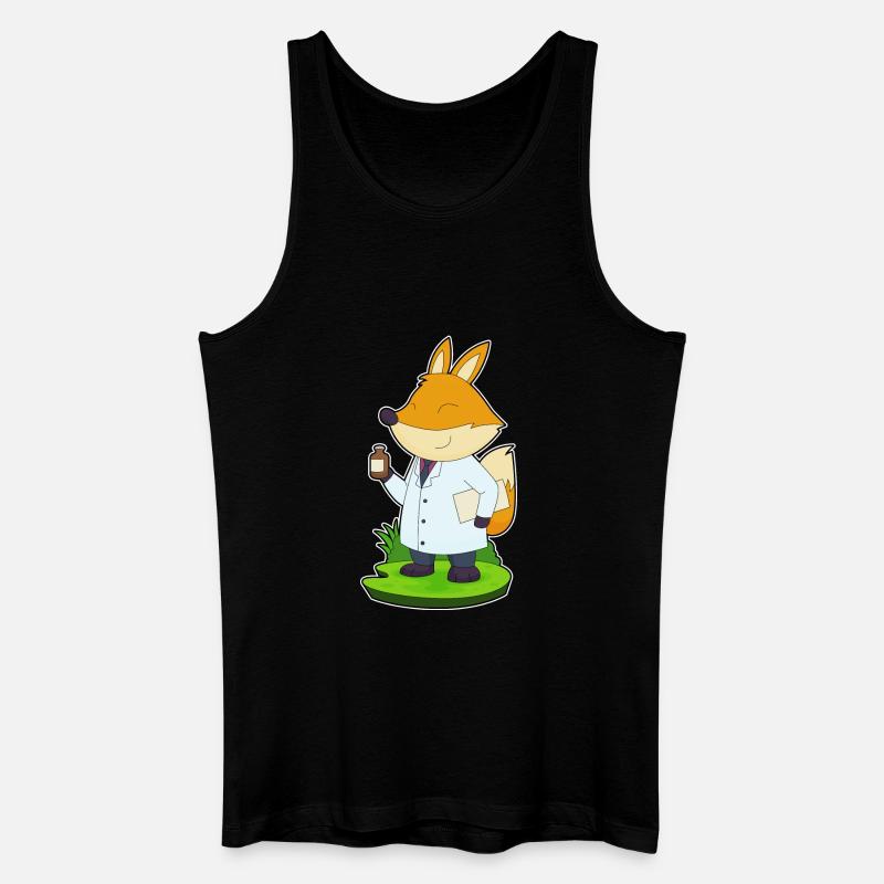 Fuchs Arzt Medizin - Männer Bio Tank Top - Schwarz