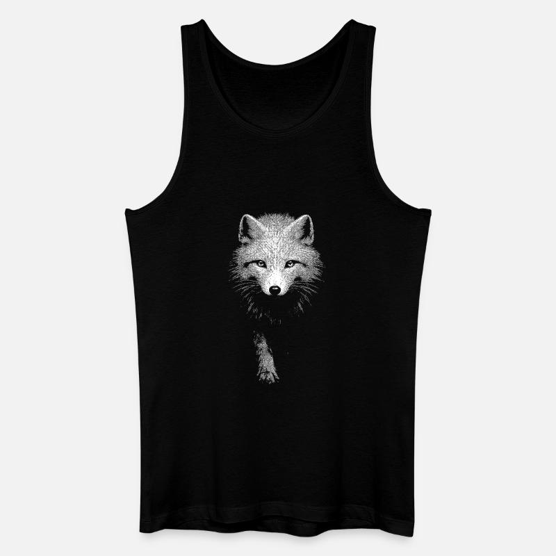 Polarfuchs - Männer Bio Tank Top - Schwarz