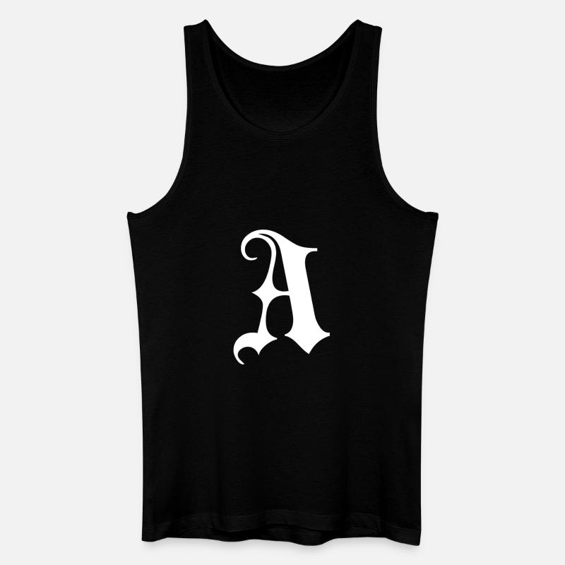 Gotische Monogramm Ein Schrift - Männer Bio Tank Top - Schwarz