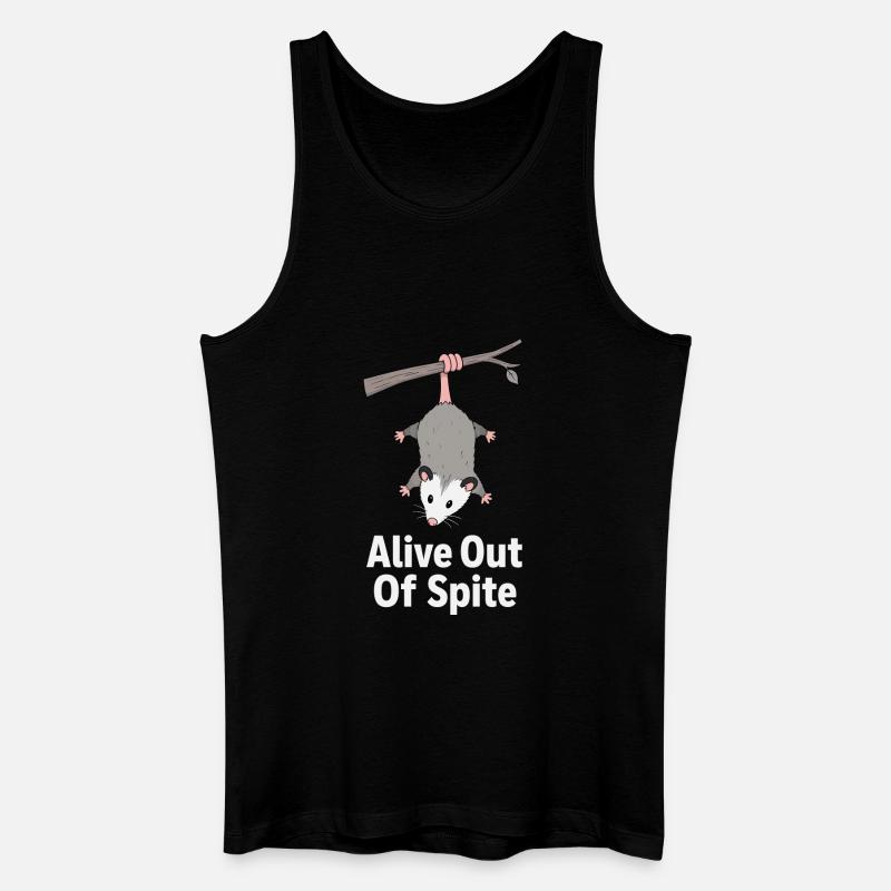 Alive Defiance Funny Opossum Sarcastic - Men’s Organic Tank Top - black