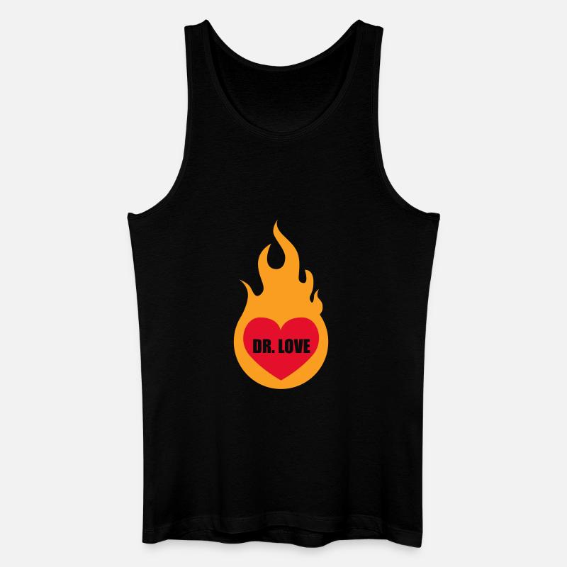 Dr. Love Herz - Männer Bio Tank Top - Schwarz