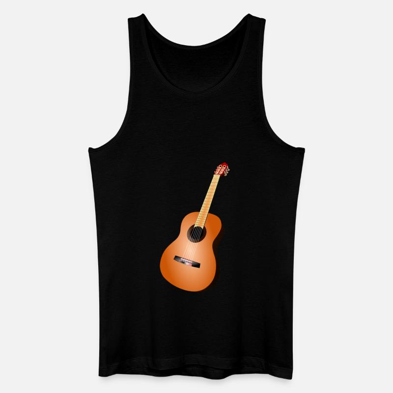 Gitarre - Männer Bio Tank Top - Schwarz