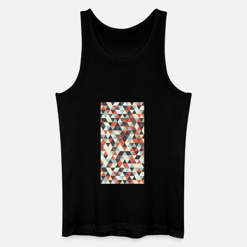 Triangle pattern - Männer Bio Tank Top - Schwarz