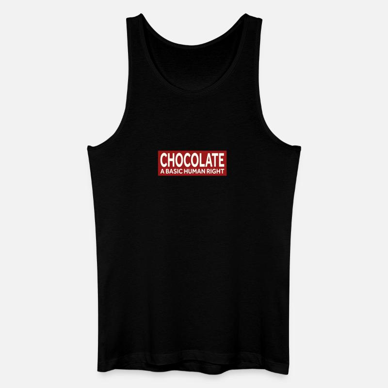 CHOCOLATE - A BASIC HUMAN RIGHT - Männer Bio Tank Top - Schwarz