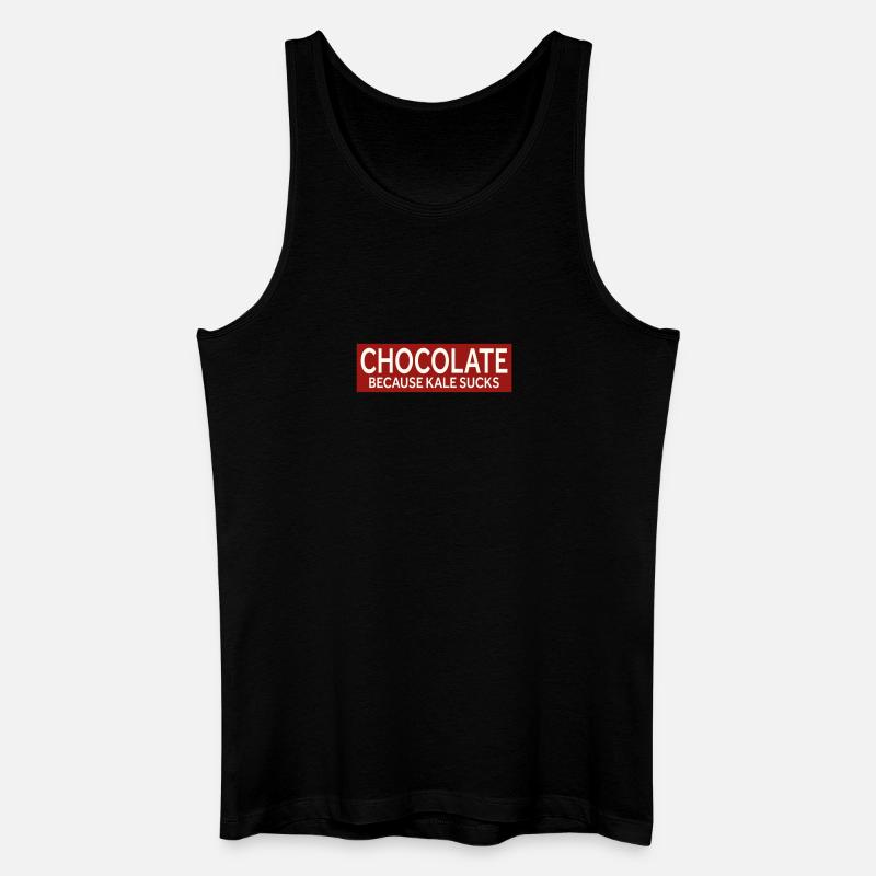 CHOCOLATE - BECAUSE KALE SUCKS - Männer Bio Tank Top - Schwarz