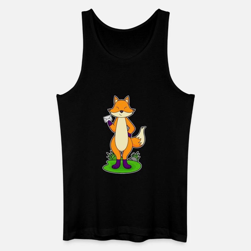 Fuchs Brief - Männer Bio Tank Top - Schwarz