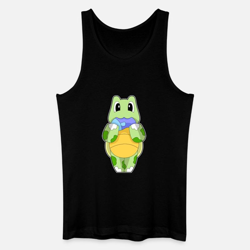 Schildkröte Fisch - Männer Bio Tank Top - Schwarz