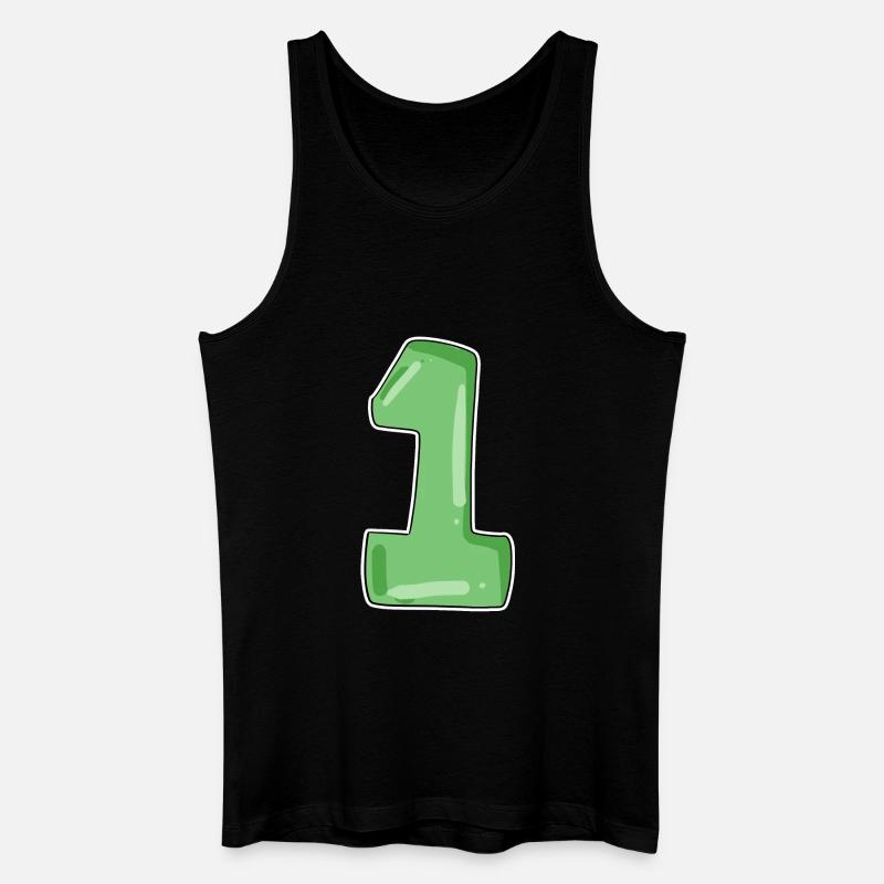 Zahl 1 - Männer Bio Tank Top - Schwarz