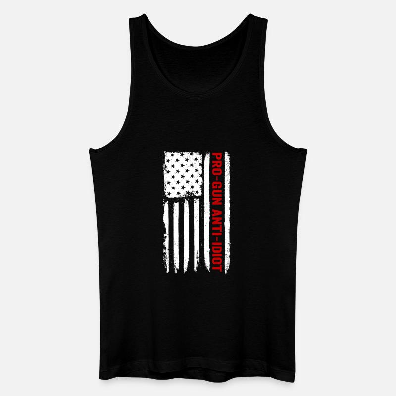Pro-Waffen, Anti-Idiot - Männer Bio Tank Top - Schwarz