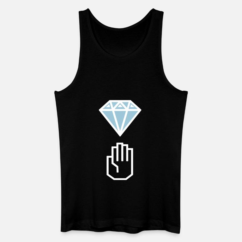 Diamond hands - Männer Bio Tank Top - Schwarz