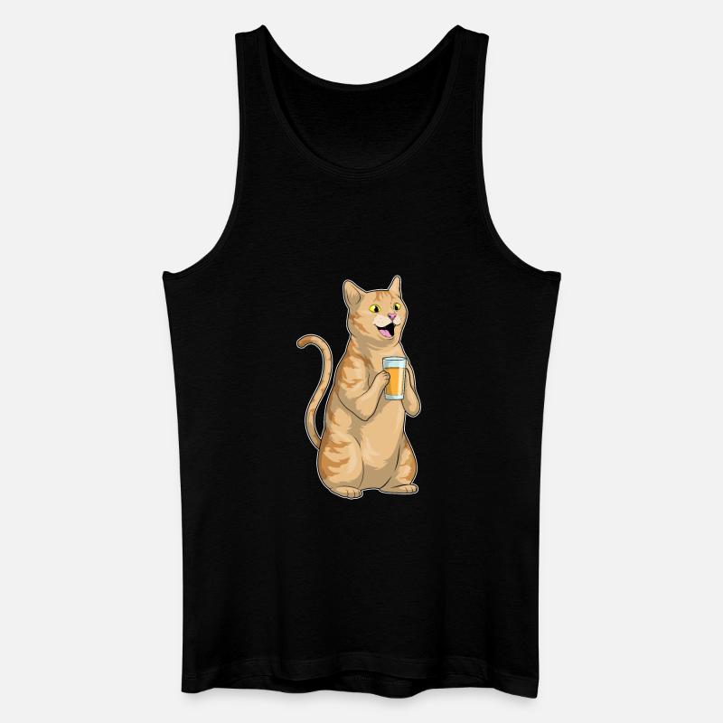 Katze Saft - Männer Bio Tank Top - Schwarz