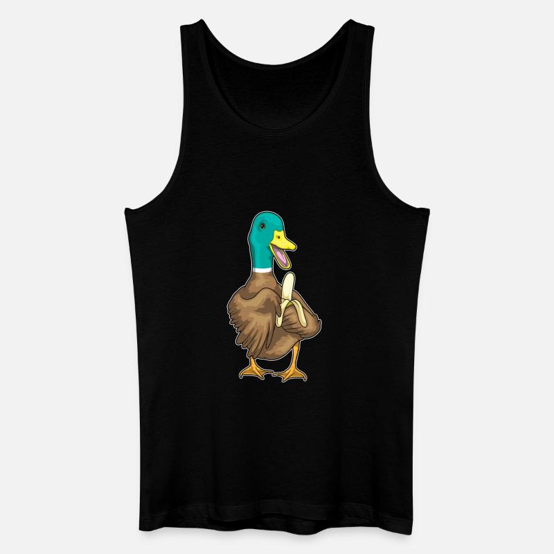 Ente Banane - Männer Bio Tank Top - Schwarz