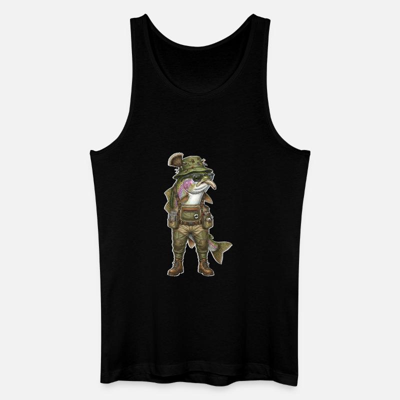 Regenbogenforelle Forelle Angeln Fliegenfischen - Männer Bio Tank Top - Schwarz