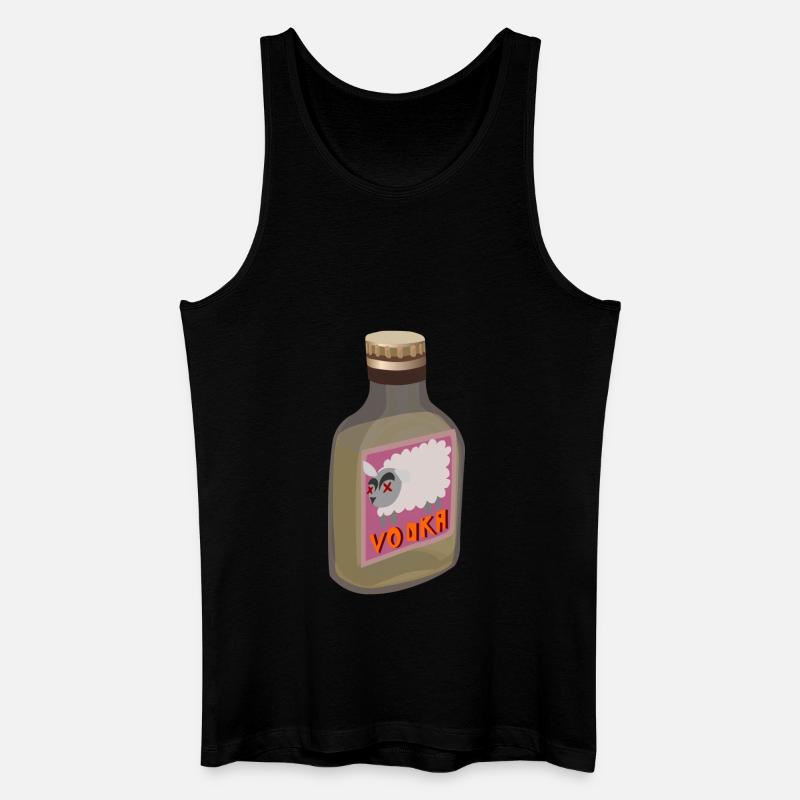 Wodkaflasche - Männer Bio Tank Top - Schwarz